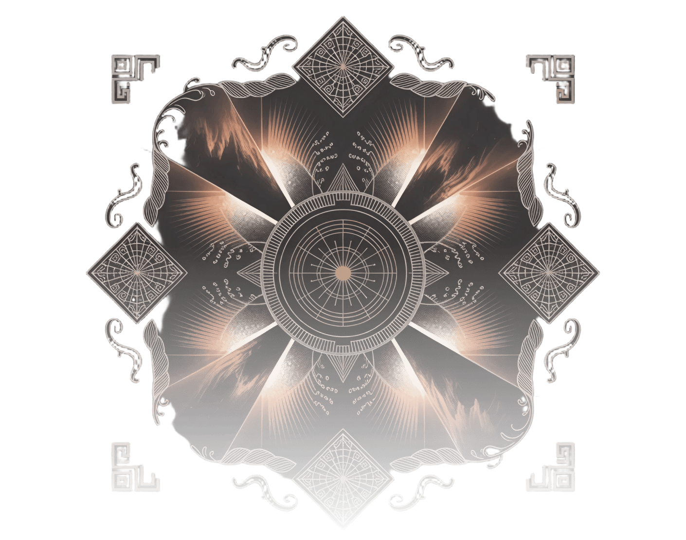Intricate mandala design with cosmic and geometric elements for Entrepioneer.