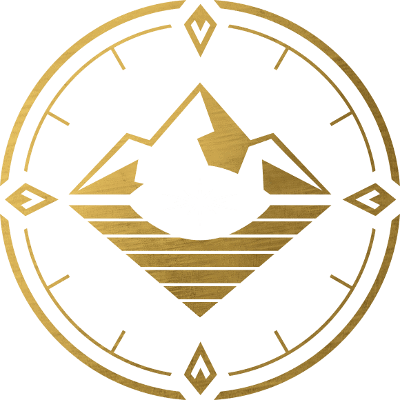 Entrepioneer logo featuring mountain and compass design for branding.